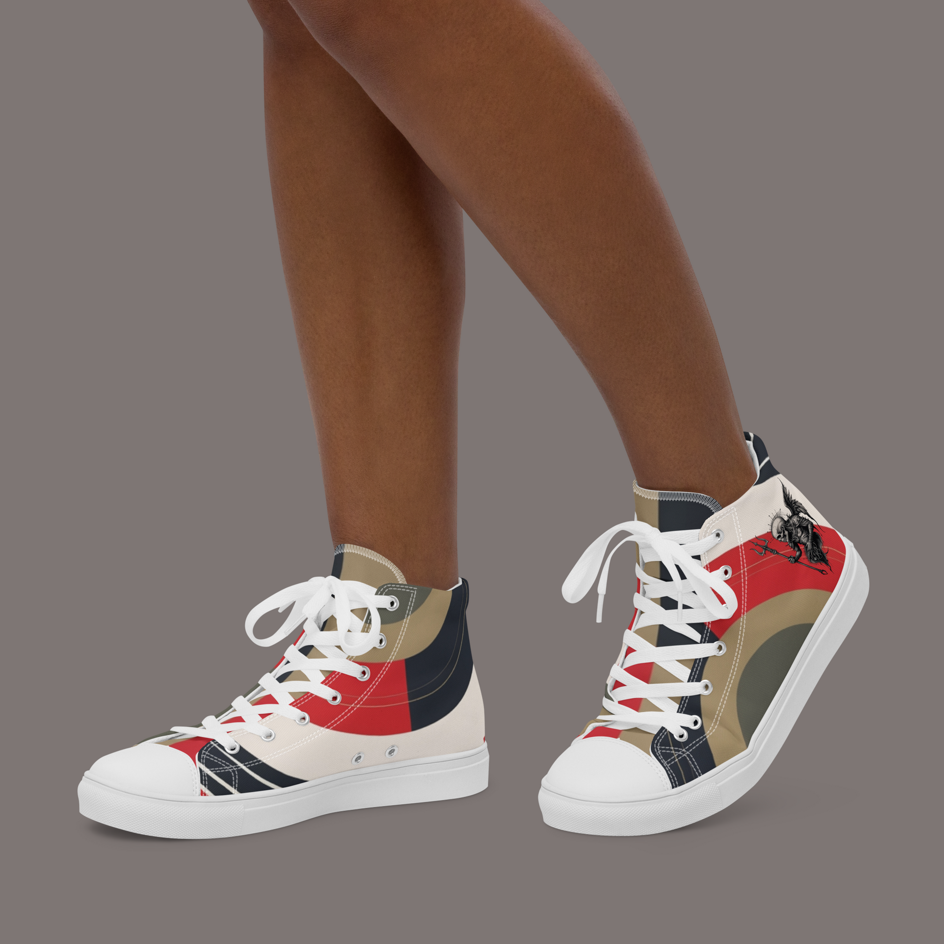 Between Eros & Death, There’s Coffee - Women’s Artwear Canvas High-tops – Caffeine Muse Collection