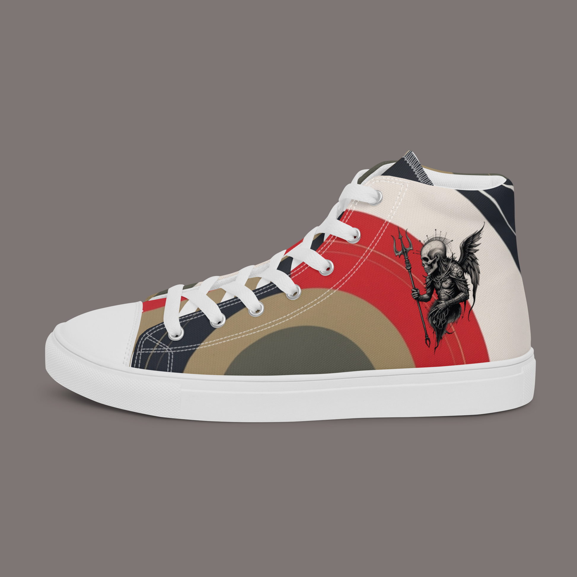 Between Eros & Death, There’s Coffee - Women’s Artwear Canvas High-tops – Caffeine Muse Collection
