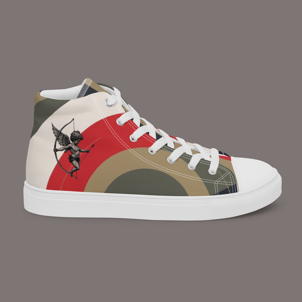 Between Eros & Death, There’s Coffee - Men’s Artwear Canvas High-tops – Caffeine Muse Collection