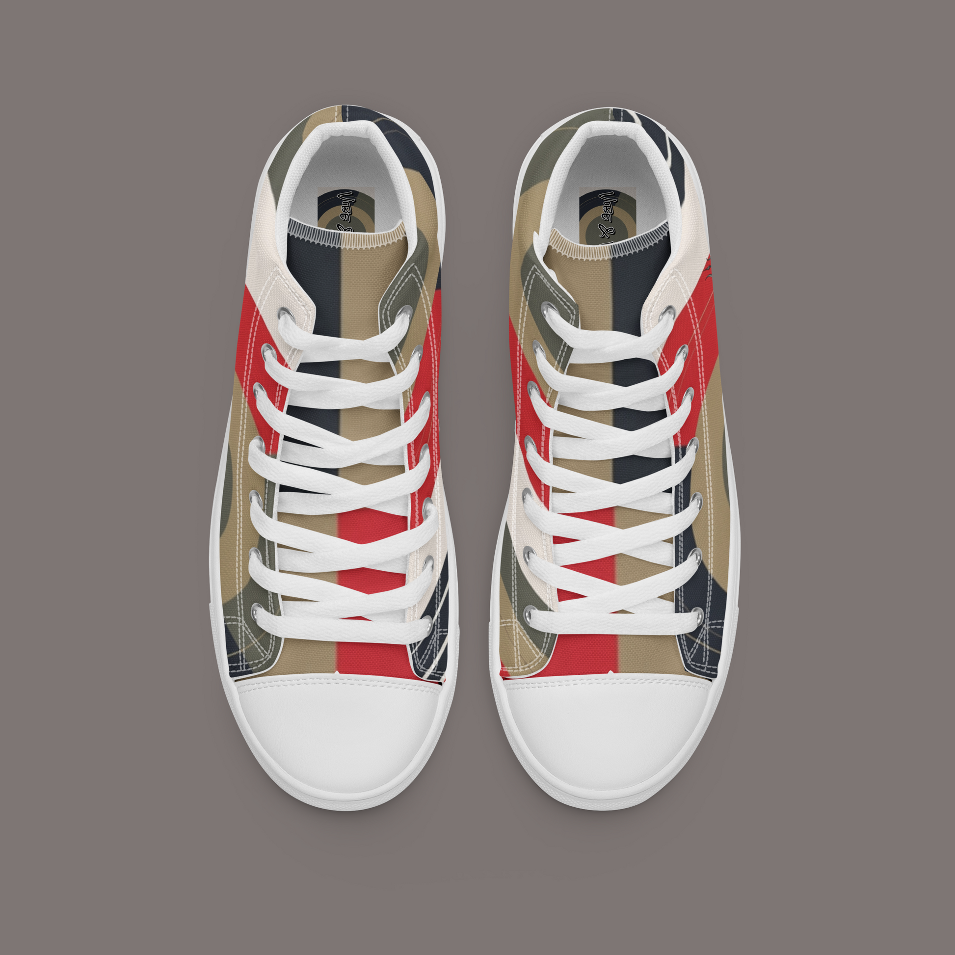 Between Eros & Death, There’s Coffee - Women’s Artwear Canvas High-tops – Caffeine Muse Collection