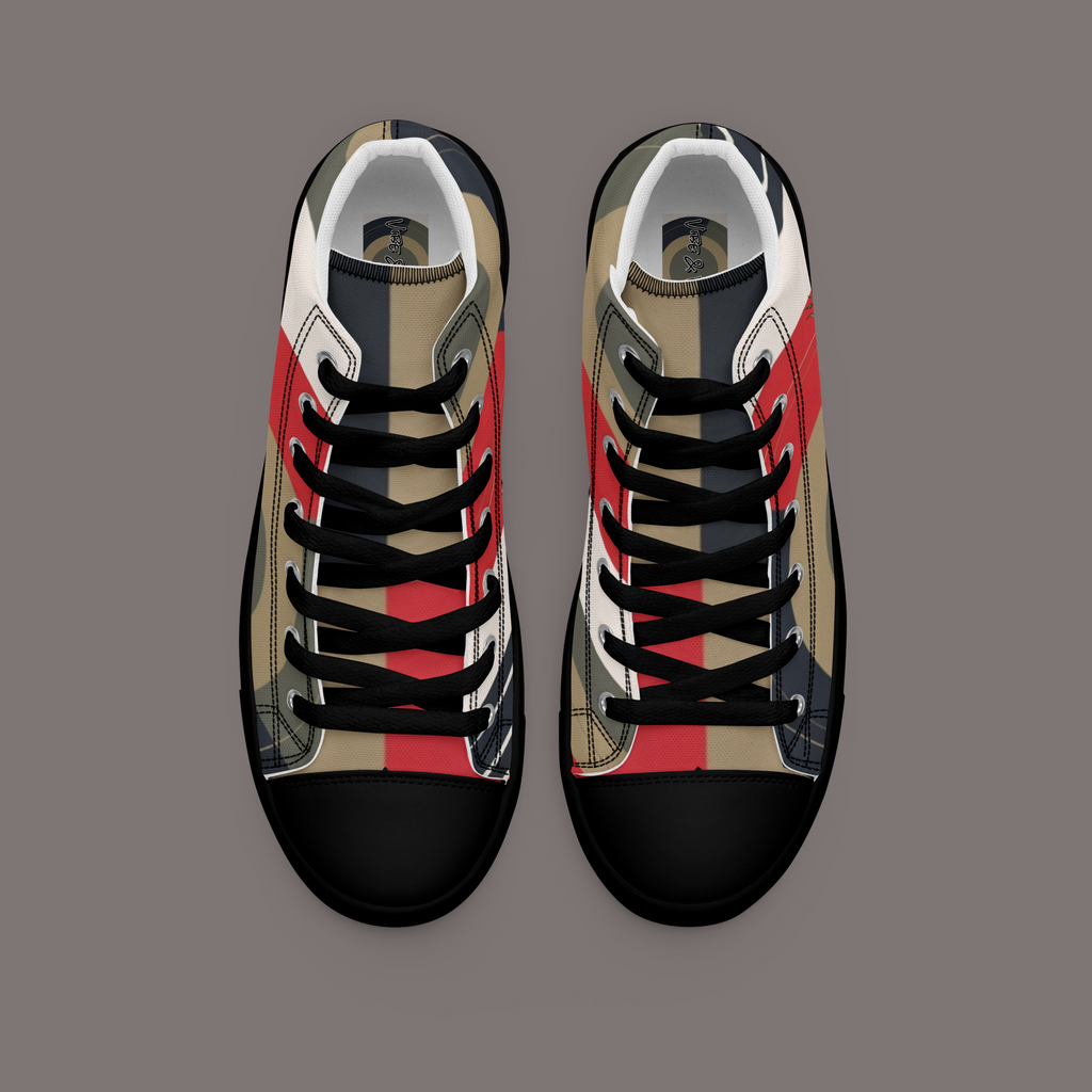 Between Eros & Death, There’s Coffee - Men’s Artwear Canvas High-tops – Caffeine Muse Collection