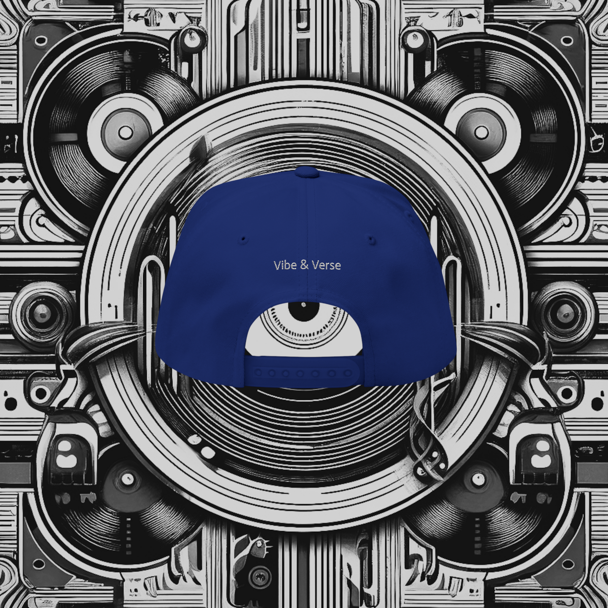 It Takes 2 to Tango - Royal Blue Embroidered Flat Bill Cap - Positronic Heart Collection