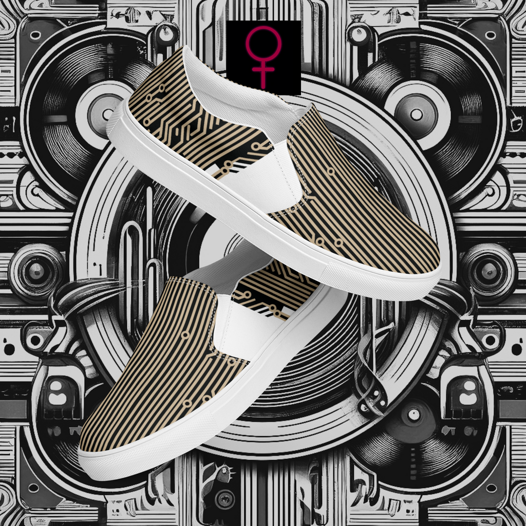 Cyber Seduction 101 - Women’s Slip-On Canvas Shoes - Positronic Heart Collection