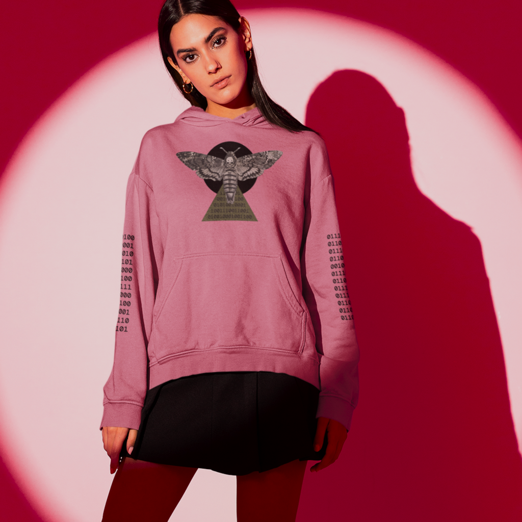 Sphinx Moth Binary Code – Unisex Artwear Hoodie