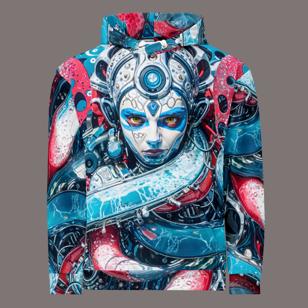 Digital Oracle - All-Over Print Unisex Cotton Artwear Hoodie