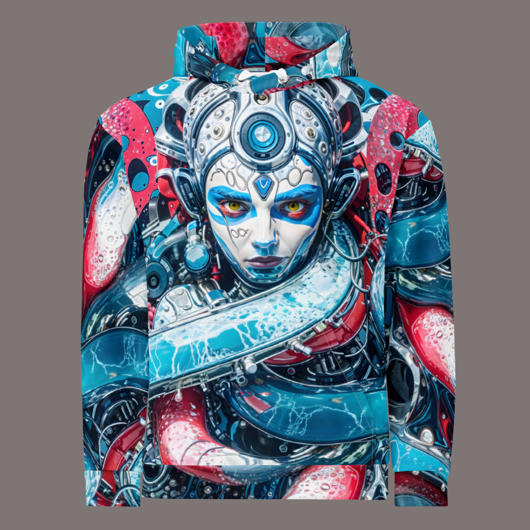 Digital Oracle - All-Over Print Unisex Cotton Artwear Hoodie