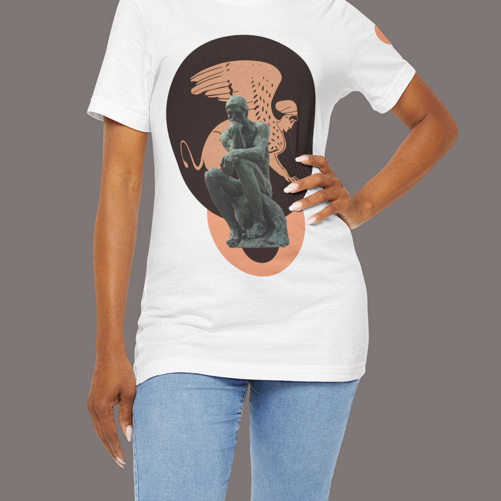 The Sphinx and The Thinker - Poetic Unisex Art Tee