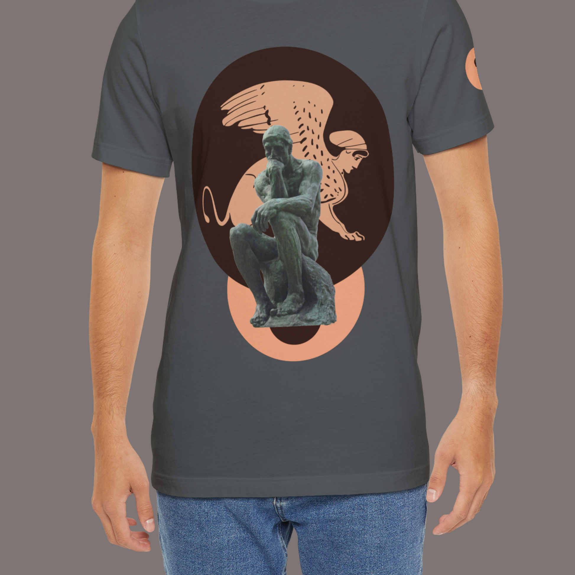 The Sphinx and The Thinker - Poetic Unisex Art Tee