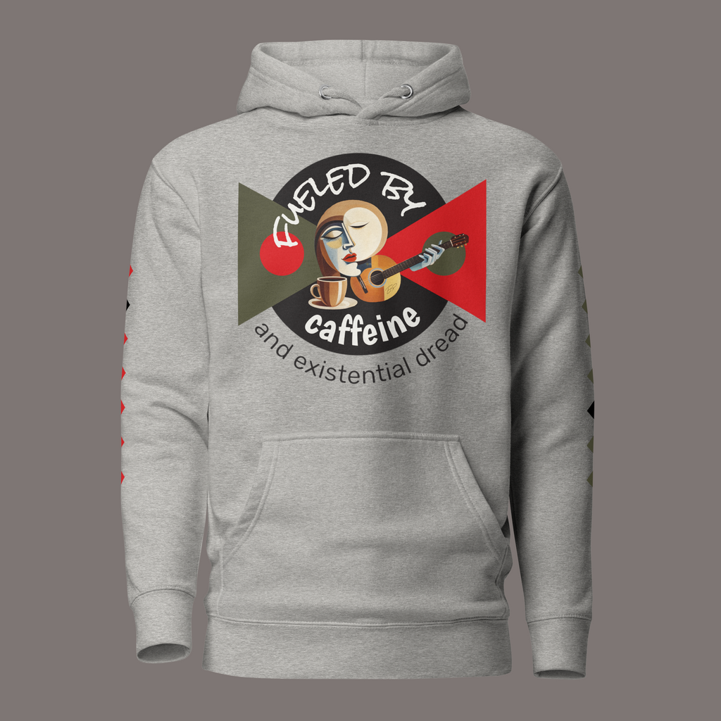 Fueled by Caffeine and Existential Dread – Unisex Artwear Hoodie
