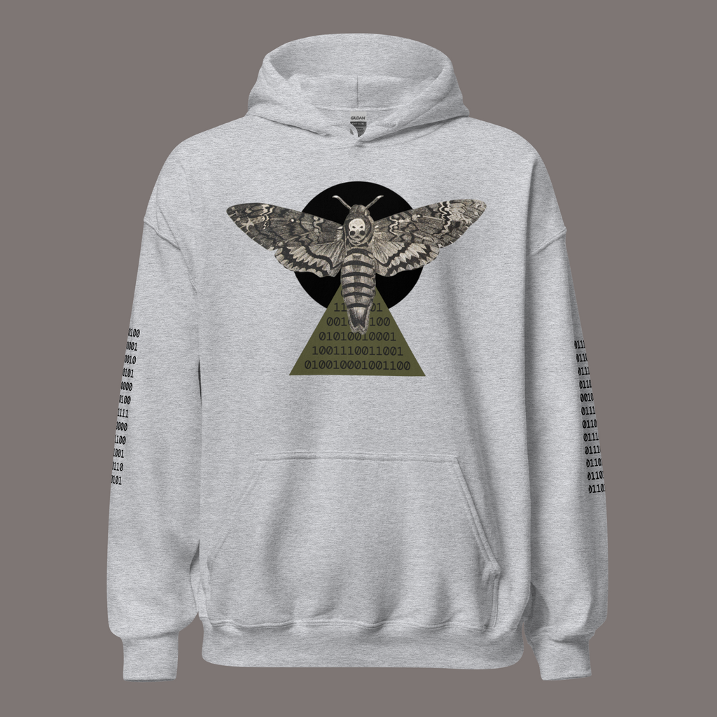 Sphinx Moth Binary Code – Unisex Artwear Hoodie