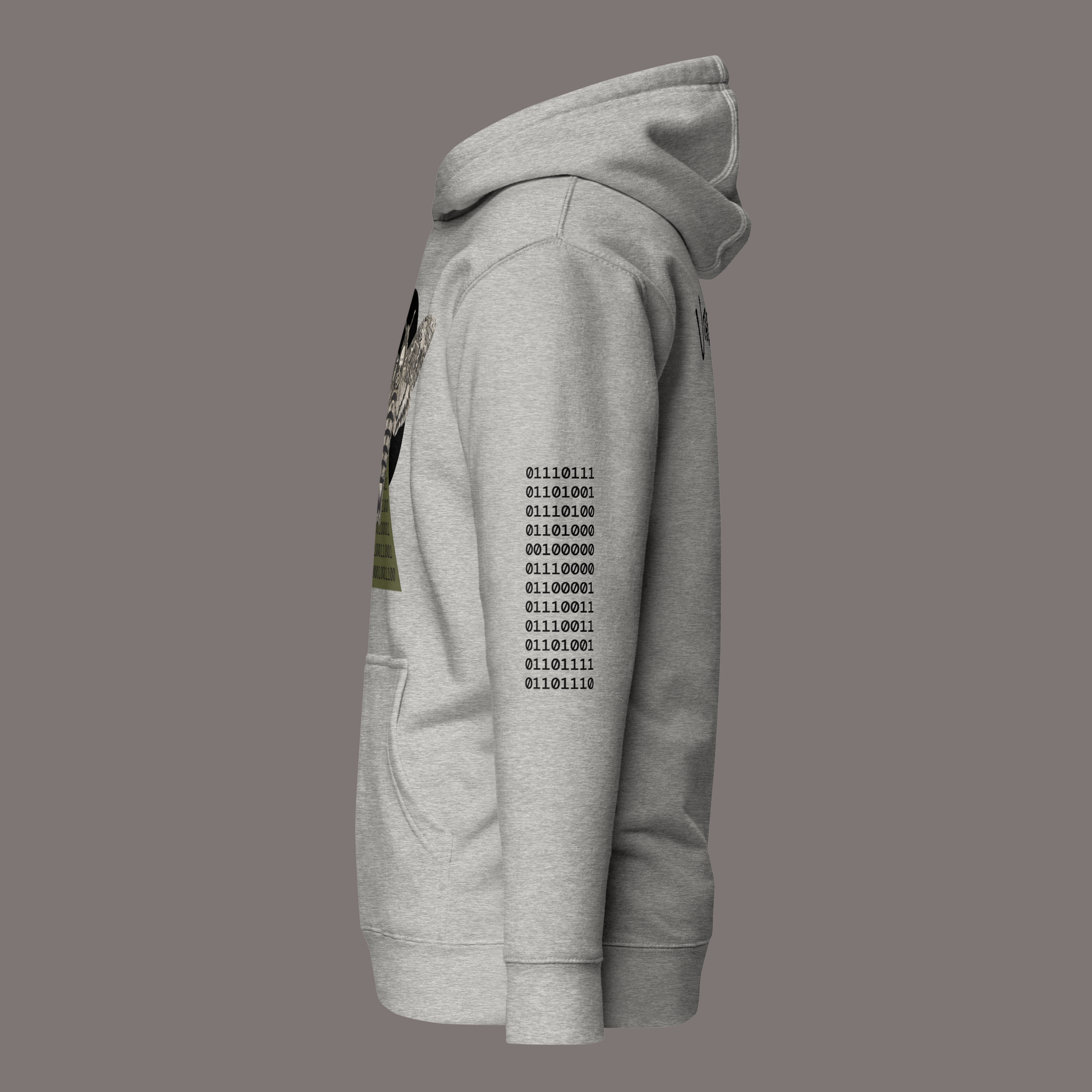 Death’s Head Moth Binary Code – Unisex Artwear Hoodie