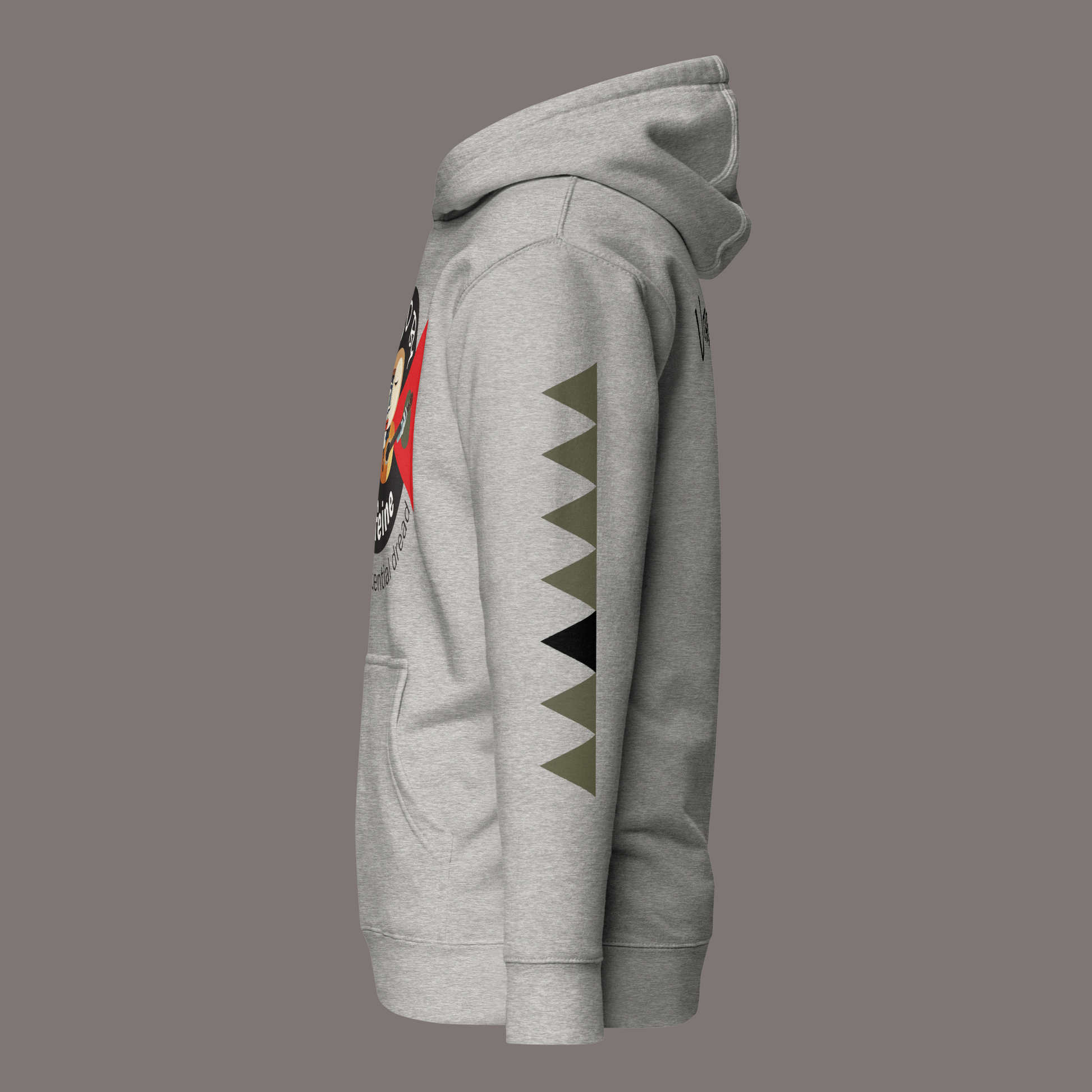 Fueled by Caffeine and Existential Dread – Unisex Artwear Hoodie