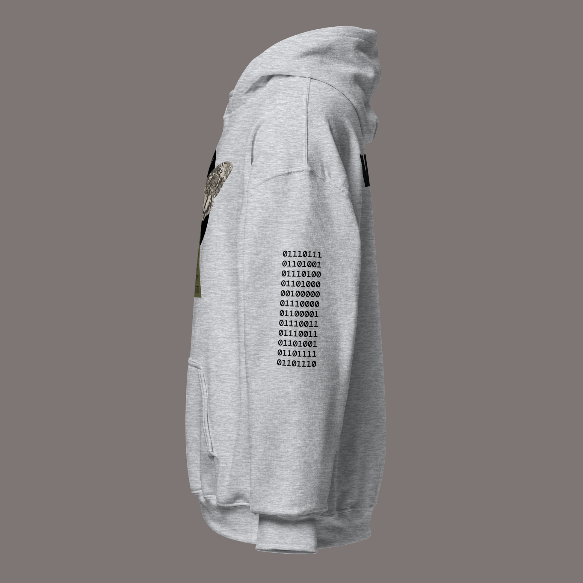 Sphinx Moth Binary Code – Unisex Artwear Hoodie