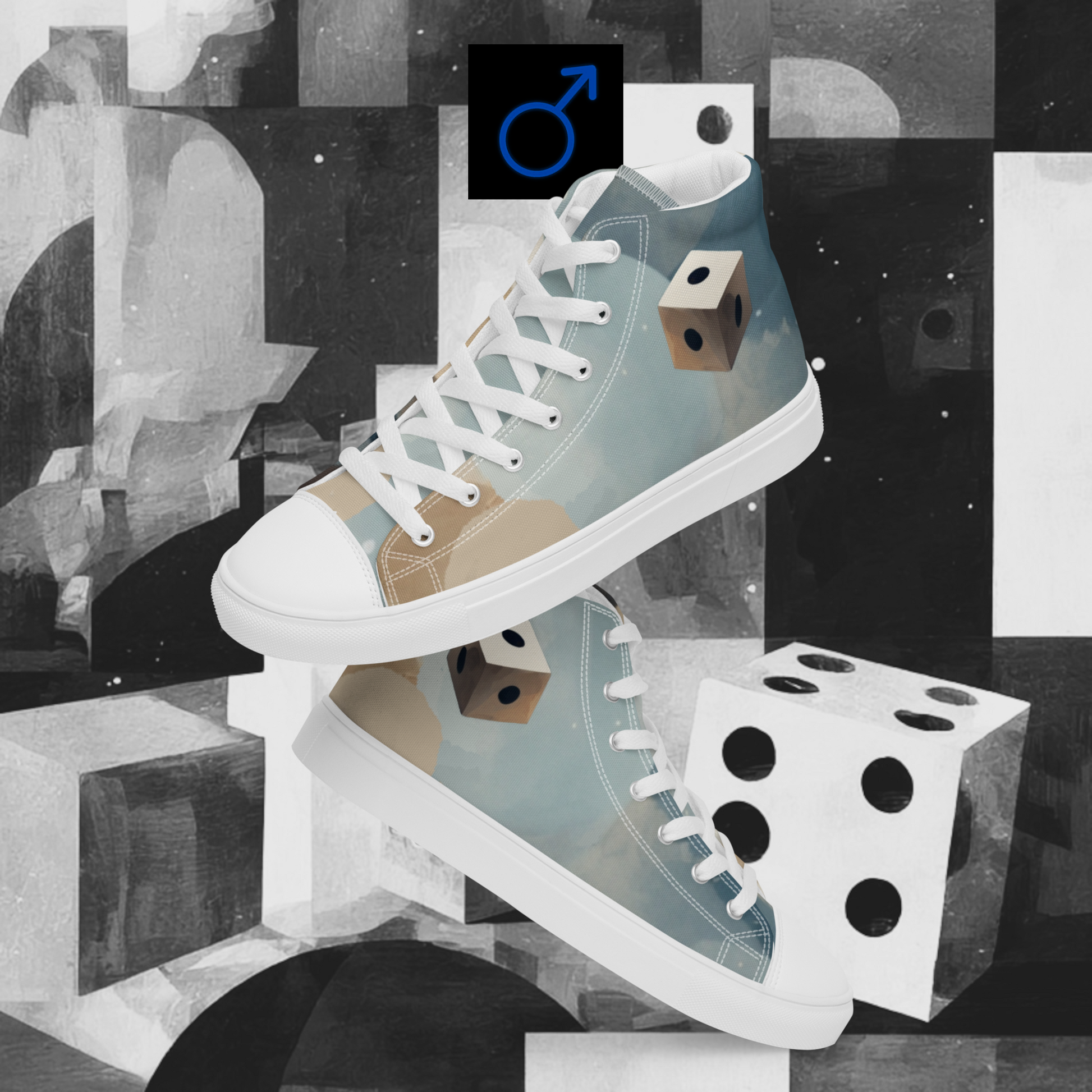 Napoleon-Centaur - Men’s Artwear Canvas High-tops – Brooding in Paris Collection
