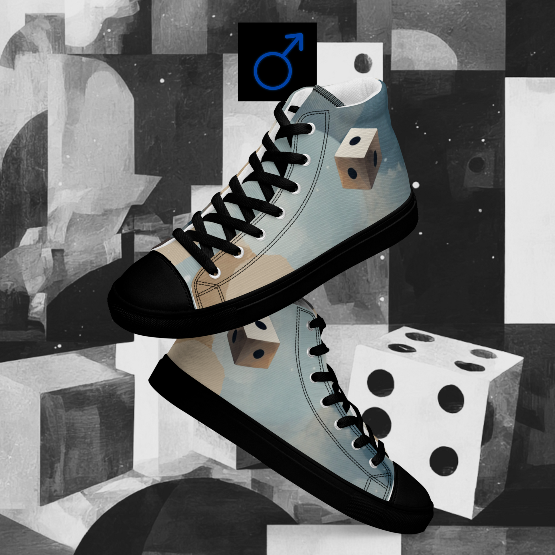 Napoleon-Centaur - Men’s Artwear Canvas High-tops – Brooding in Paris Collection