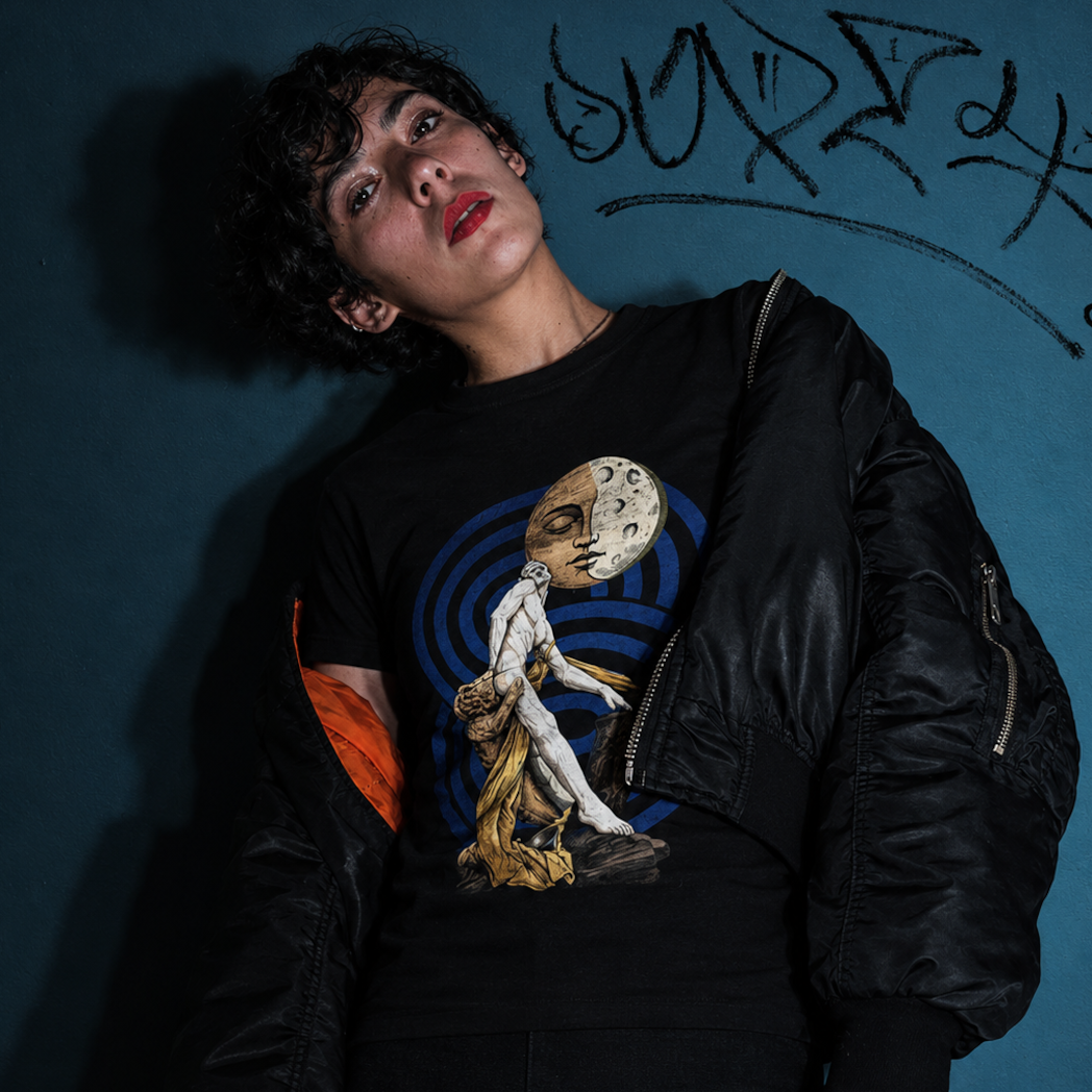 The Lion Is Waiting - Unisex Heavyweight Poetry Art Tee