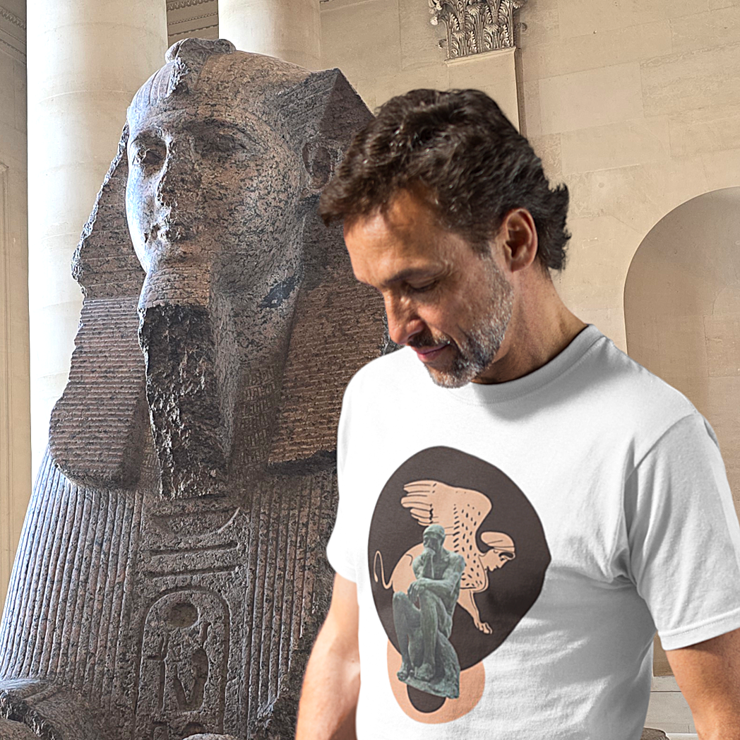 The Sphinx and The Thinker - Poetic Unisex Art Tee