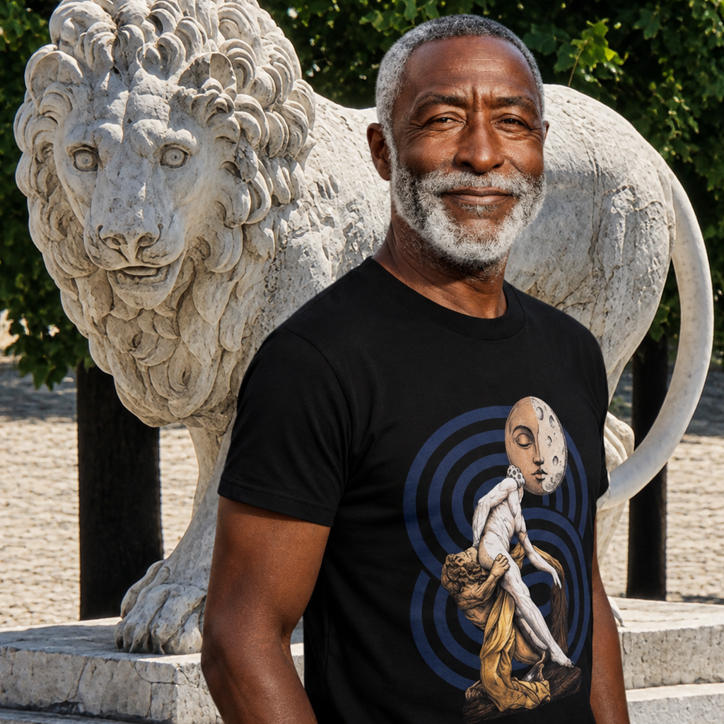 The Lion Is Waiting - Unisex Heavyweight Poetry Art Tee