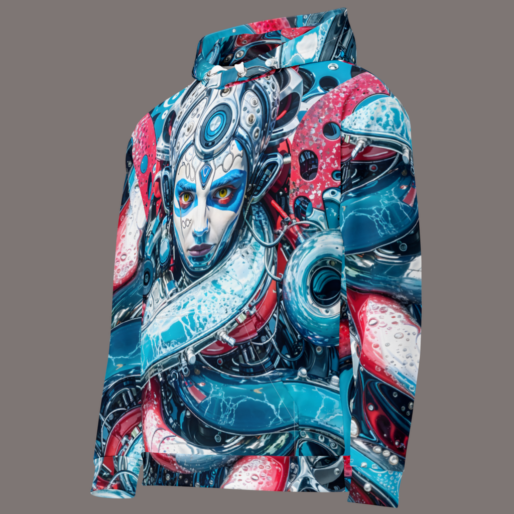 Digital Oracle - All-Over Print Unisex Cotton Artwear Hoodie