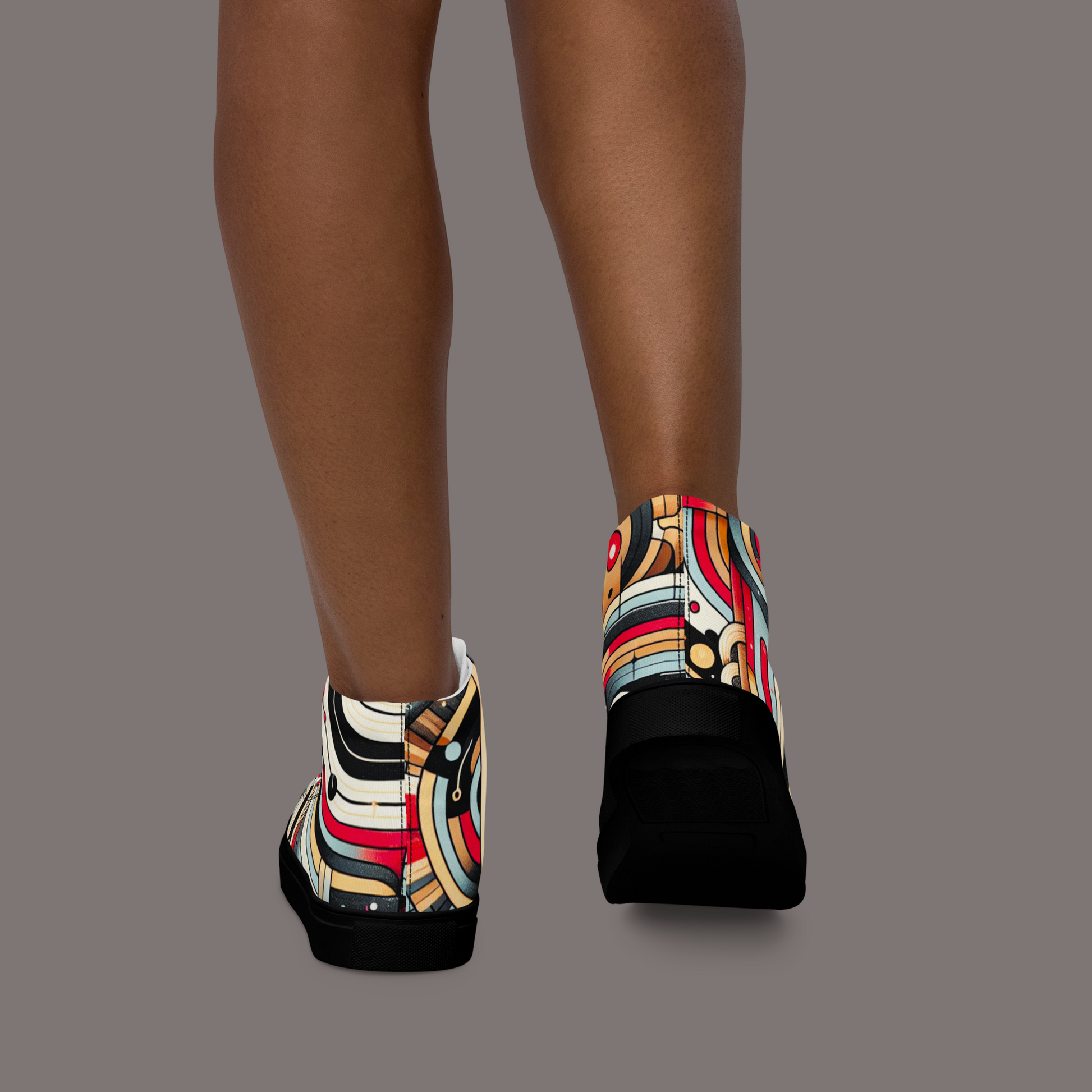Cyber Seduction 102 - Women’s Artwear Canvas High-tops - Positronic Heart Collection