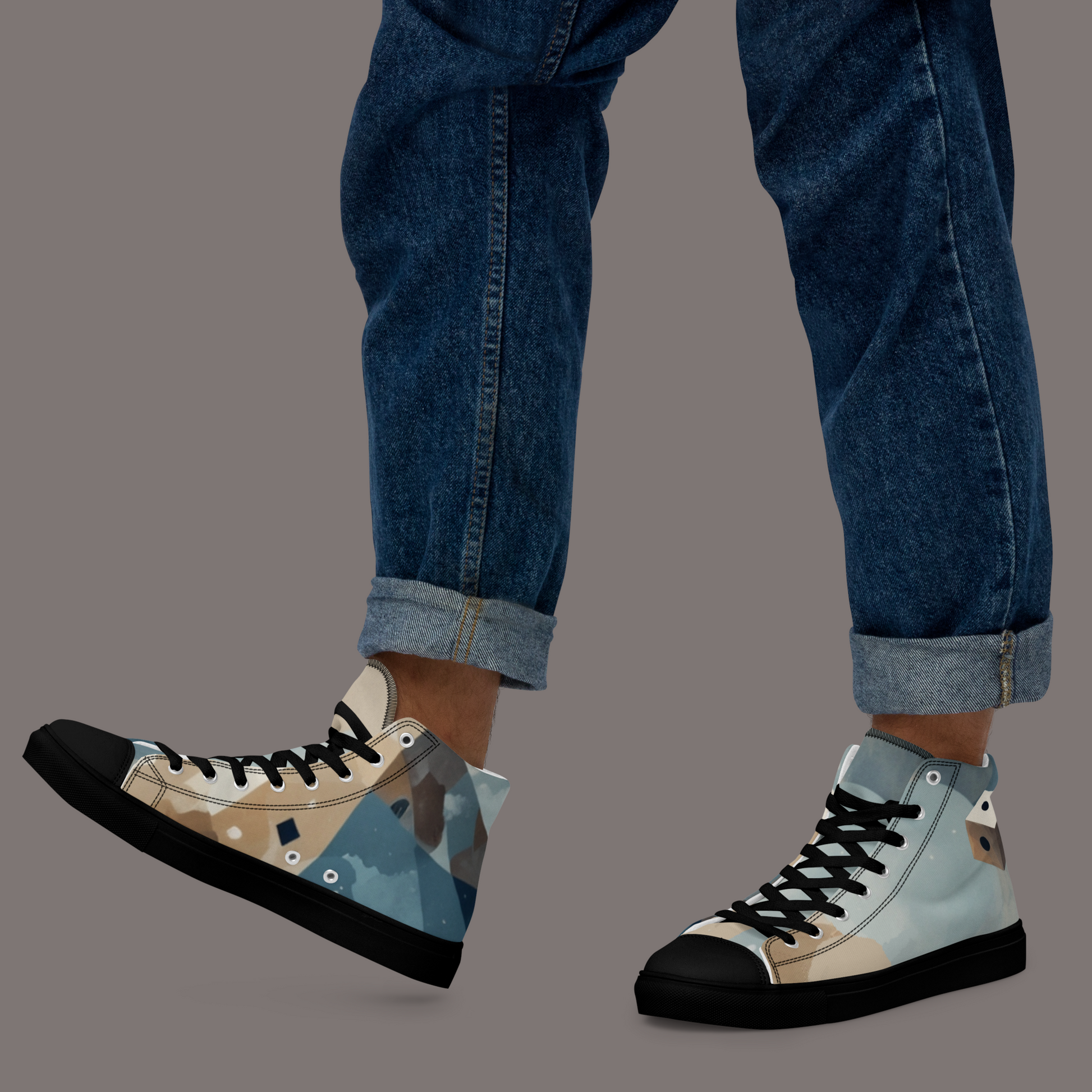 Napoleon-Centaur - Men’s Artwear Canvas High-tops – Brooding in Paris Collection