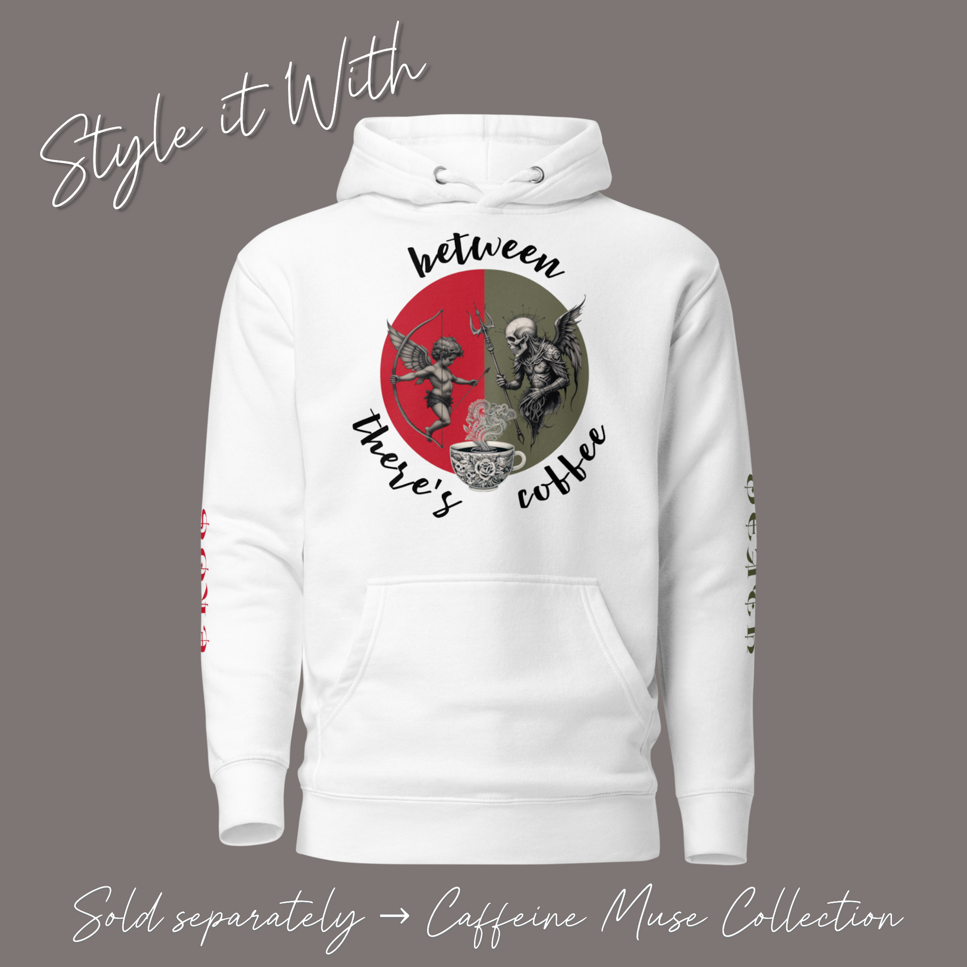 Between Eros & Death, There’s Coffee - Men’s Artwear Canvas High-tops – Caffeine Muse Collection