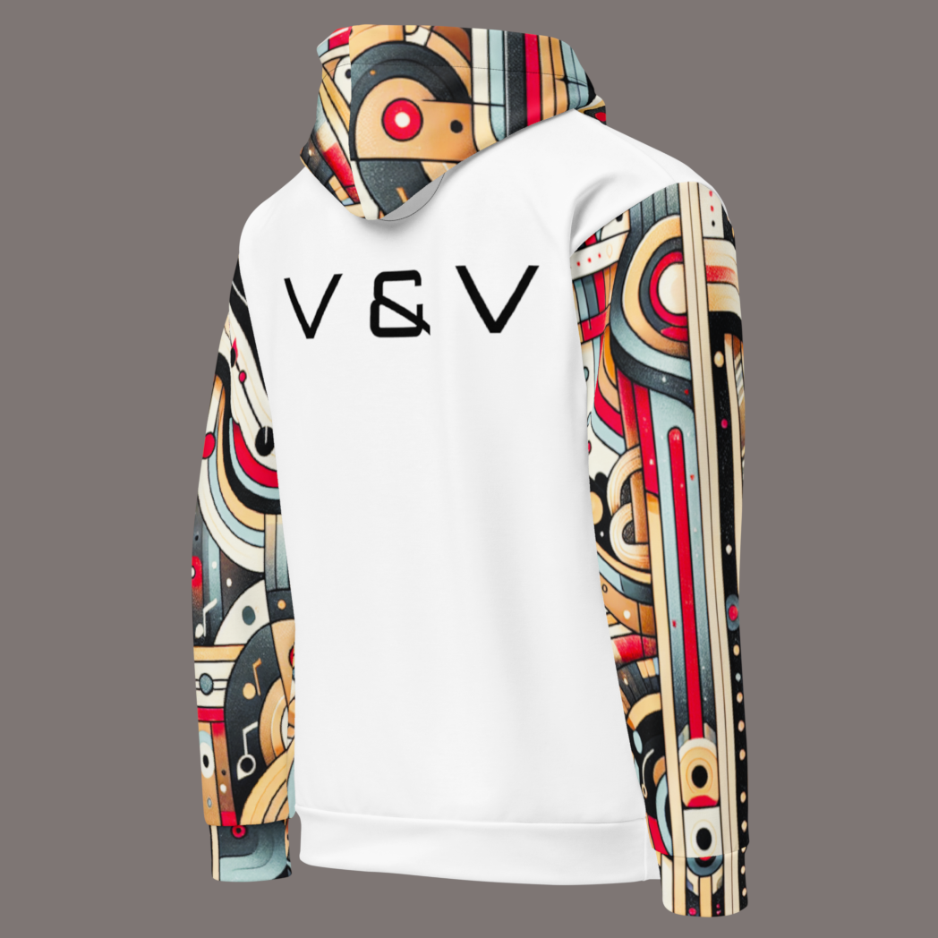 Positronic Heart – All-Over Print Unisex 95% Cotton Artwear Hoodie
