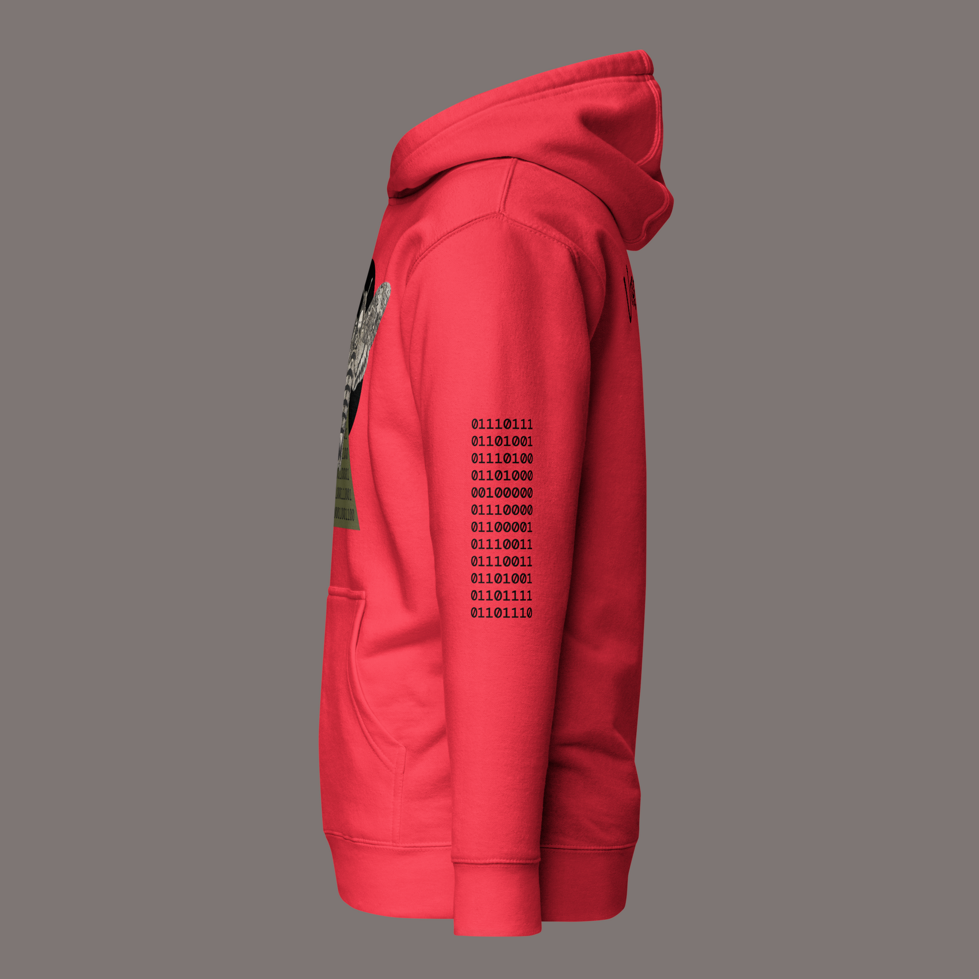 Death’s Head Moth Binary Code – Unisex Artwear Hoodie