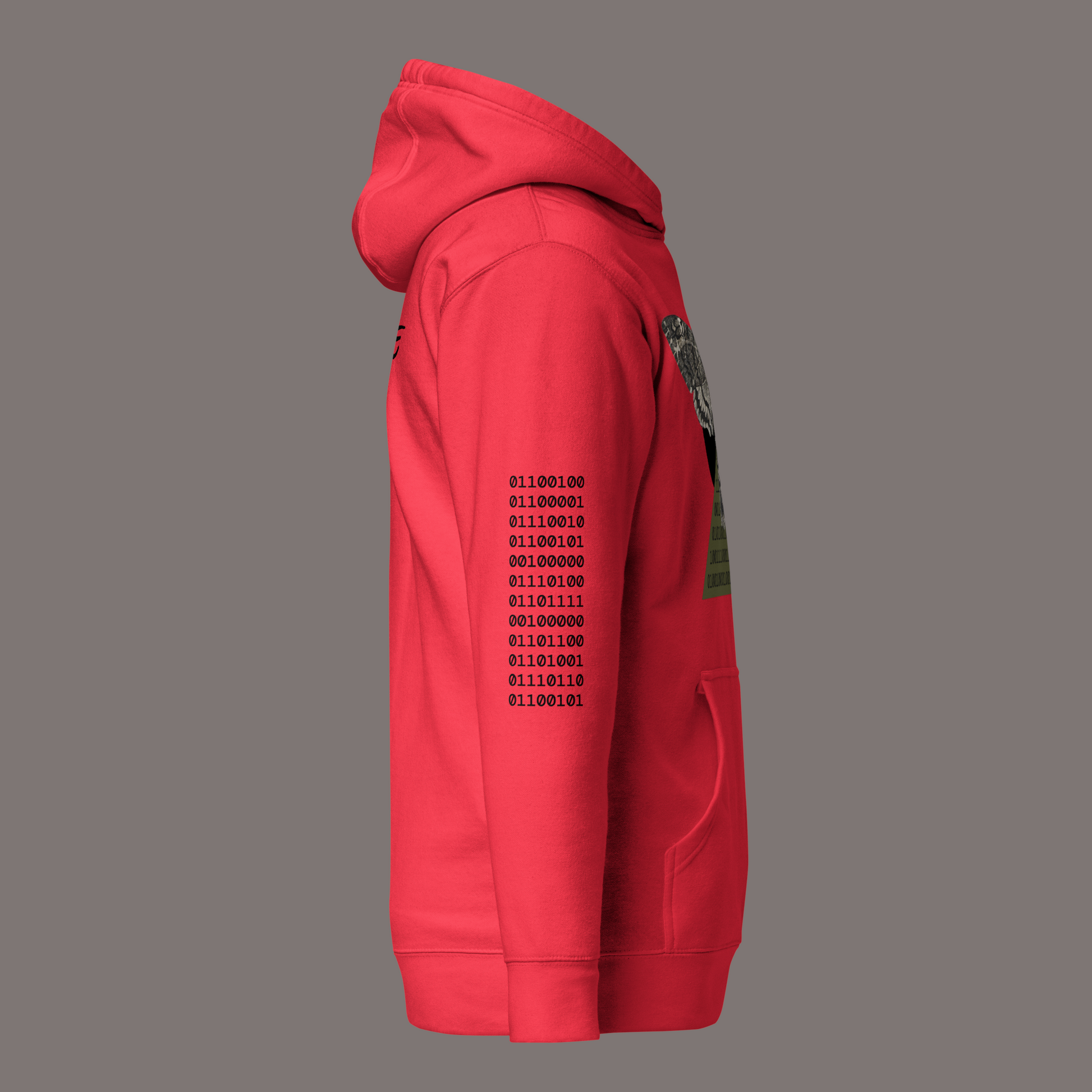 Death’s Head Moth Binary Code – Unisex Artwear Hoodie