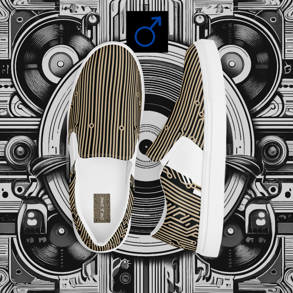Cyber Seduction 101 - Men’s Slip-On Canvas Shoes - Positronic Heart Collection