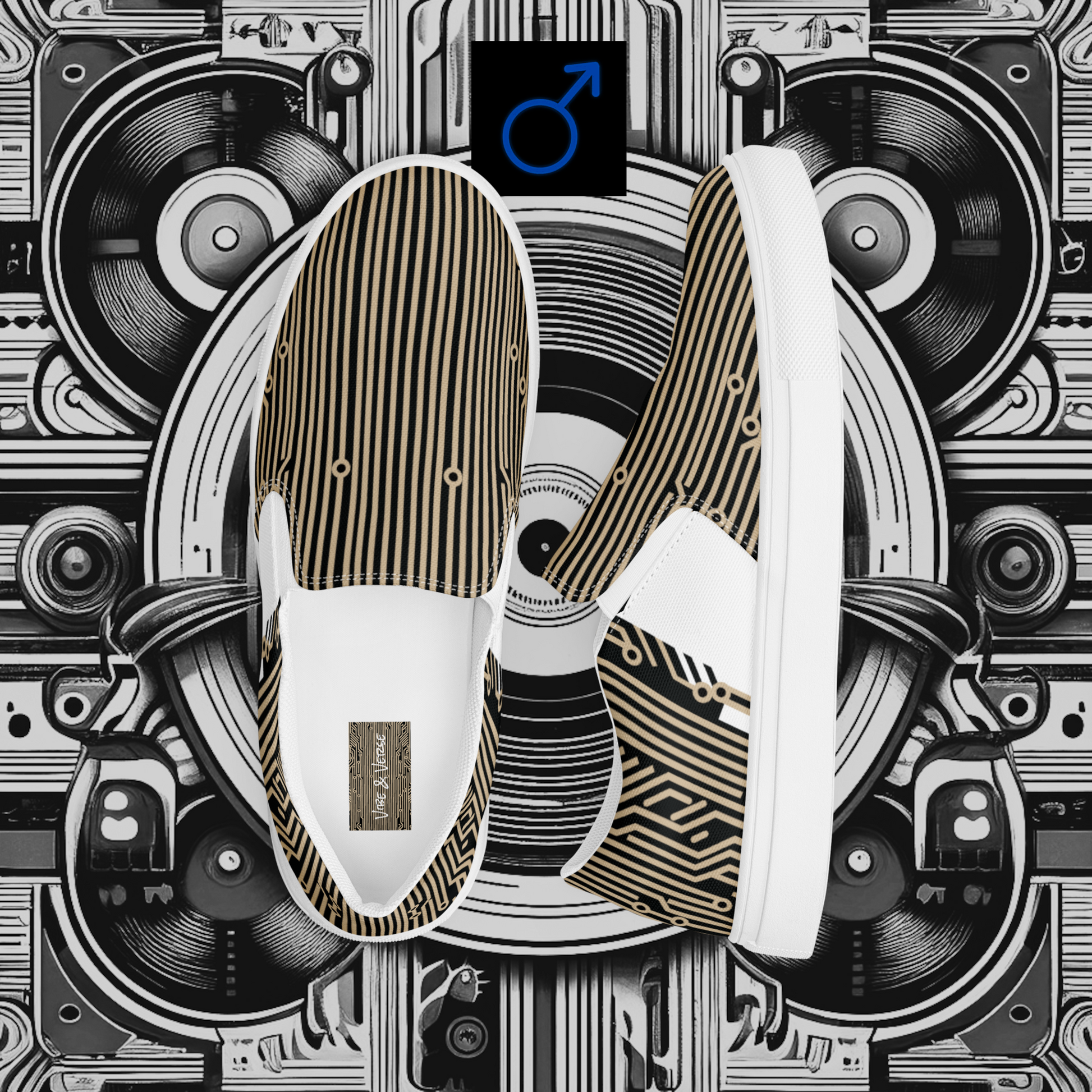 Cyber Seduction 101 - Men’s Slip-On Canvas Shoes - Positronic Heart Collection