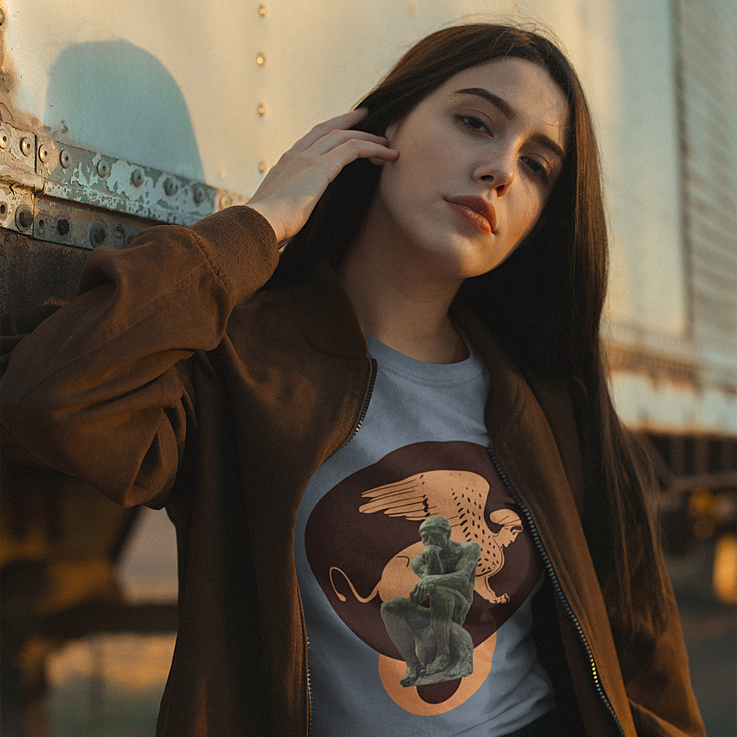The Sphinx and The Thinker - Poetic Unisex Art Tee