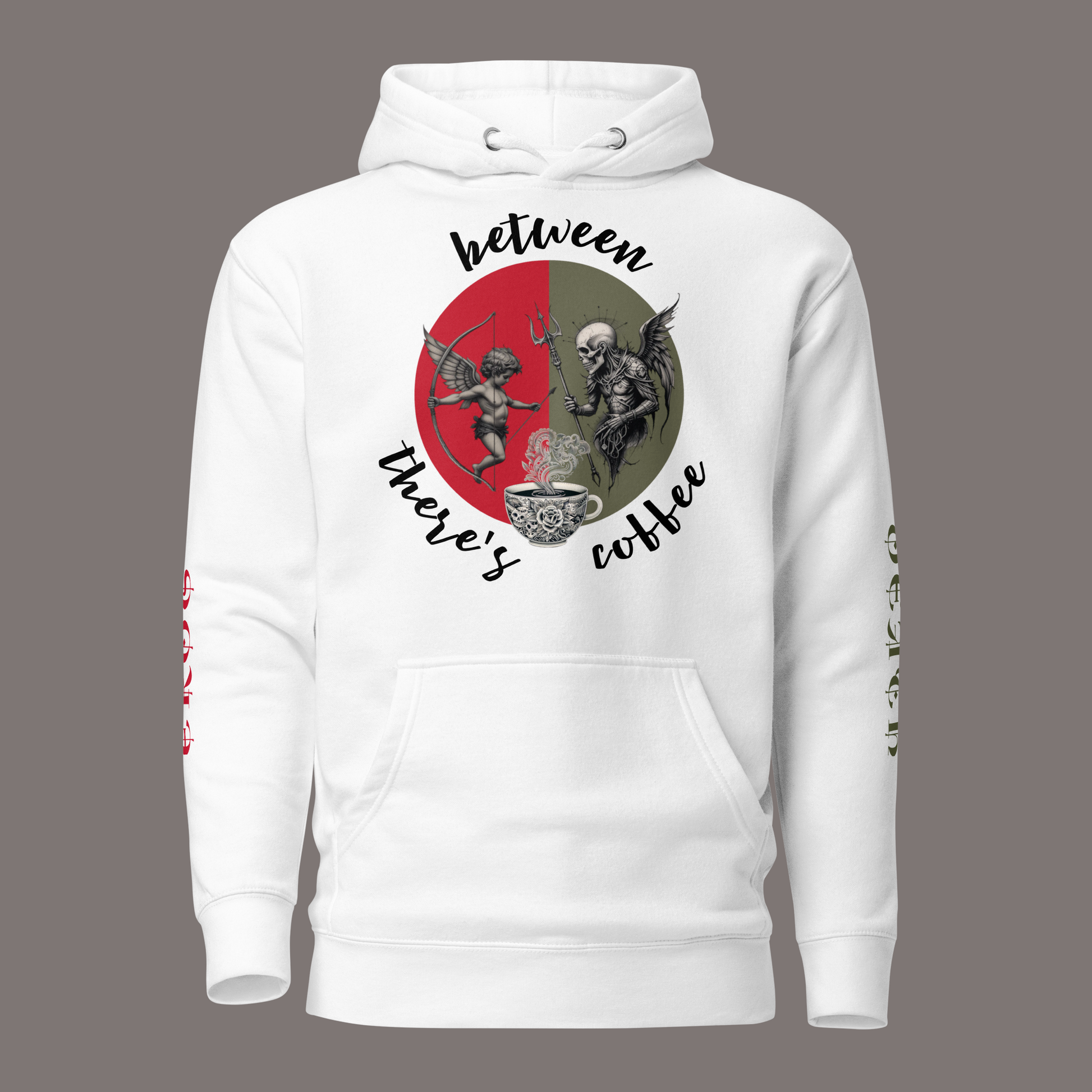 Between Eros & Death, There’s Coffee – Unisex Artwear Hoodie