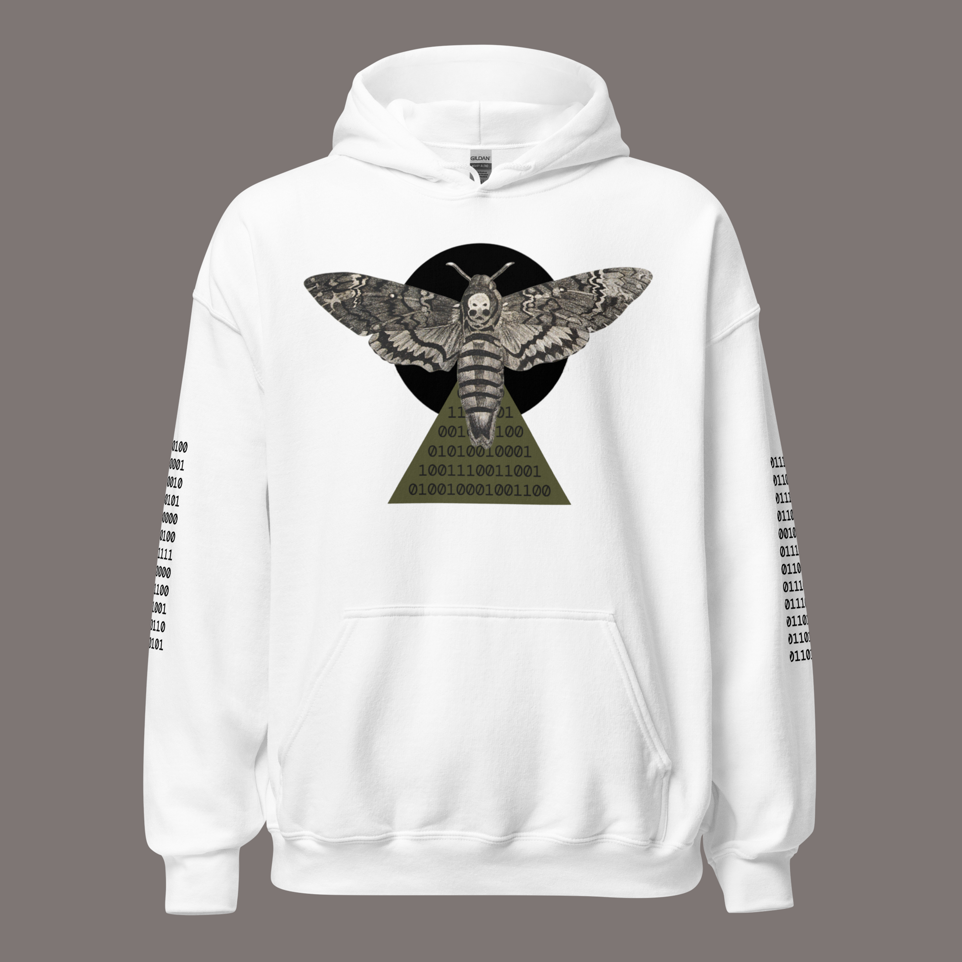 Sphinx Moth Binary Code – Unisex Artwear Hoodie