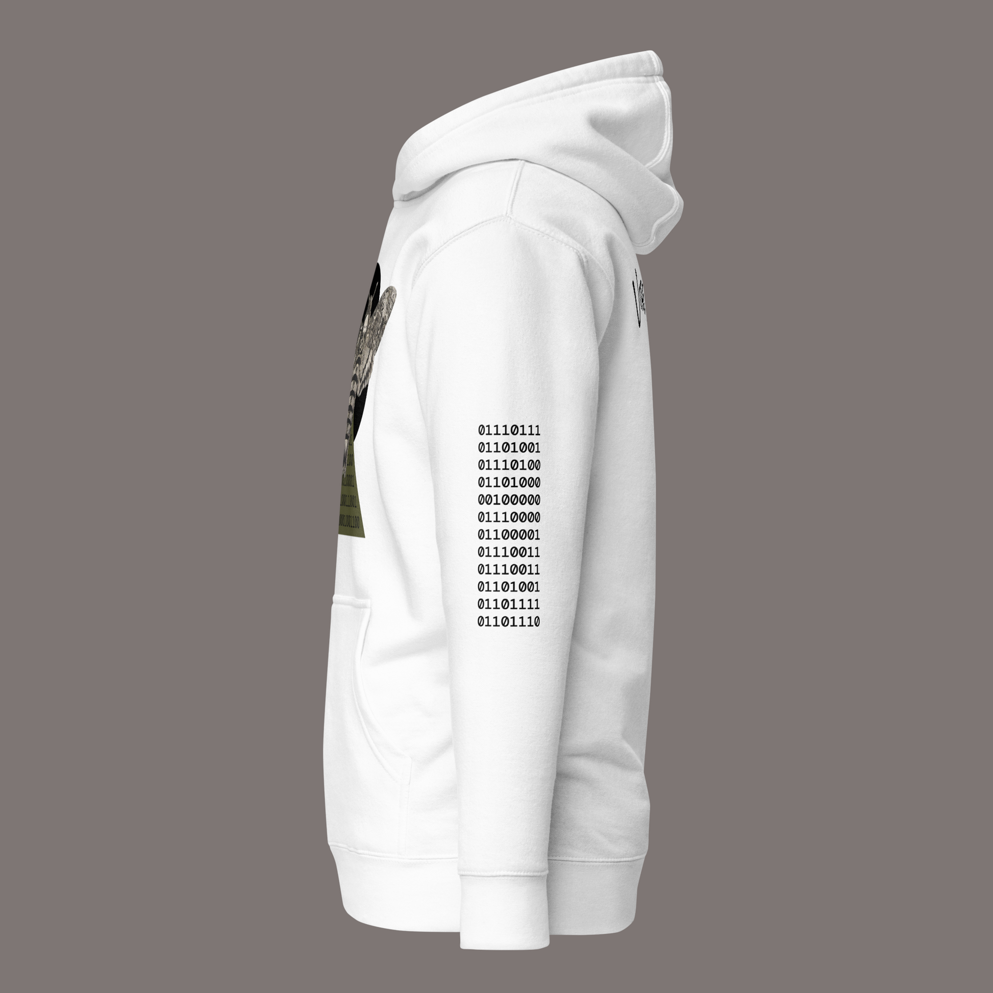 Death’s Head Moth Binary Code – Unisex Artwear Hoodie