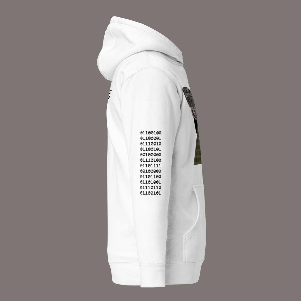 Death’s Head Moth Binary Code – Unisex Artwear Hoodie