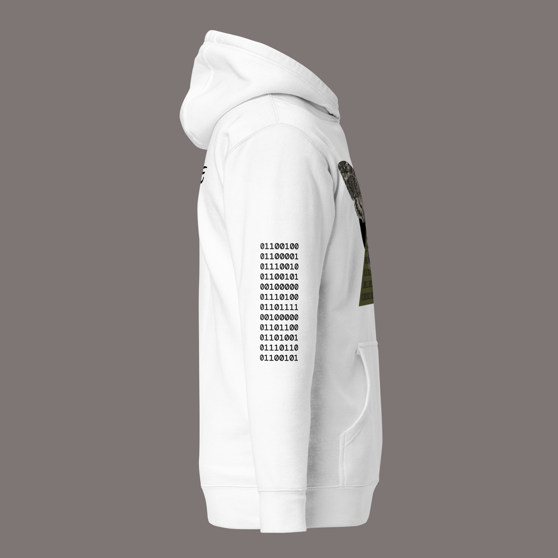 Death’s Head Moth Binary Code – Unisex Artwear Hoodie