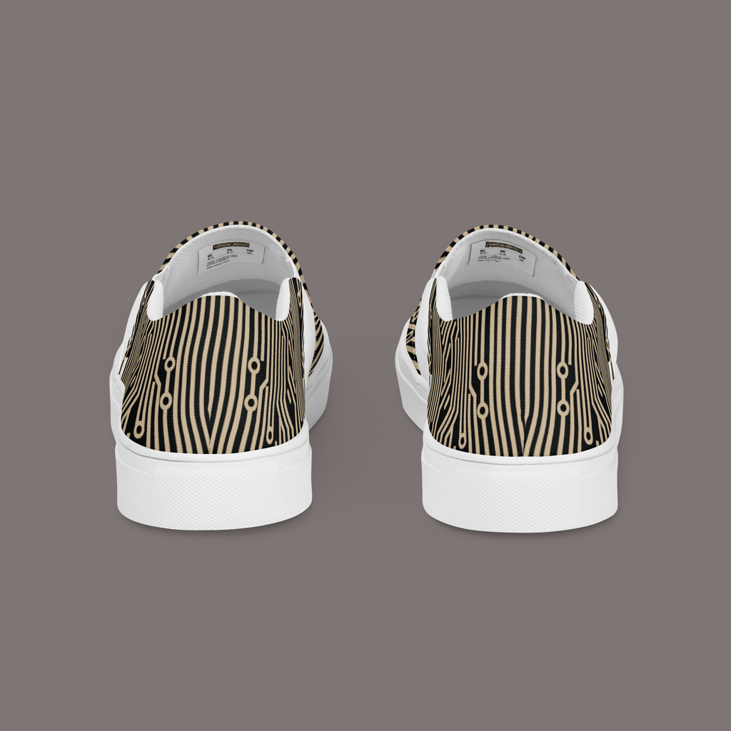 Cyber Seduction 101 - Men’s Slip-On Canvas Shoes - Positronic Heart Collection