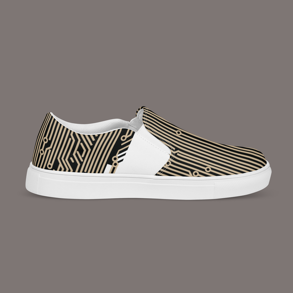 Cyber Seduction 101 - Men’s Slip-On Canvas Shoes - Positronic Heart Collection