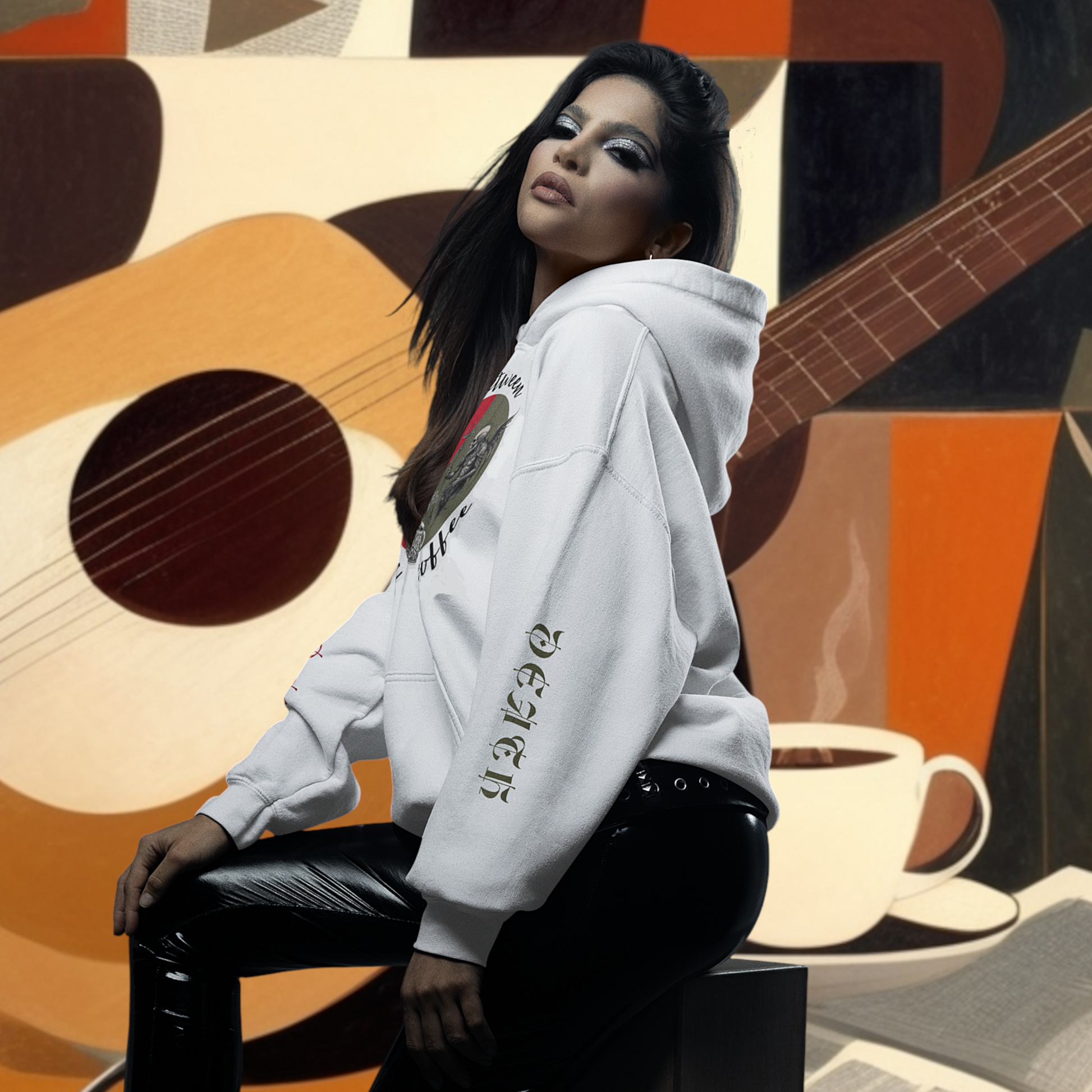 Between Eros & Death, There’s Coffee – Unisex Artwear Hoodie