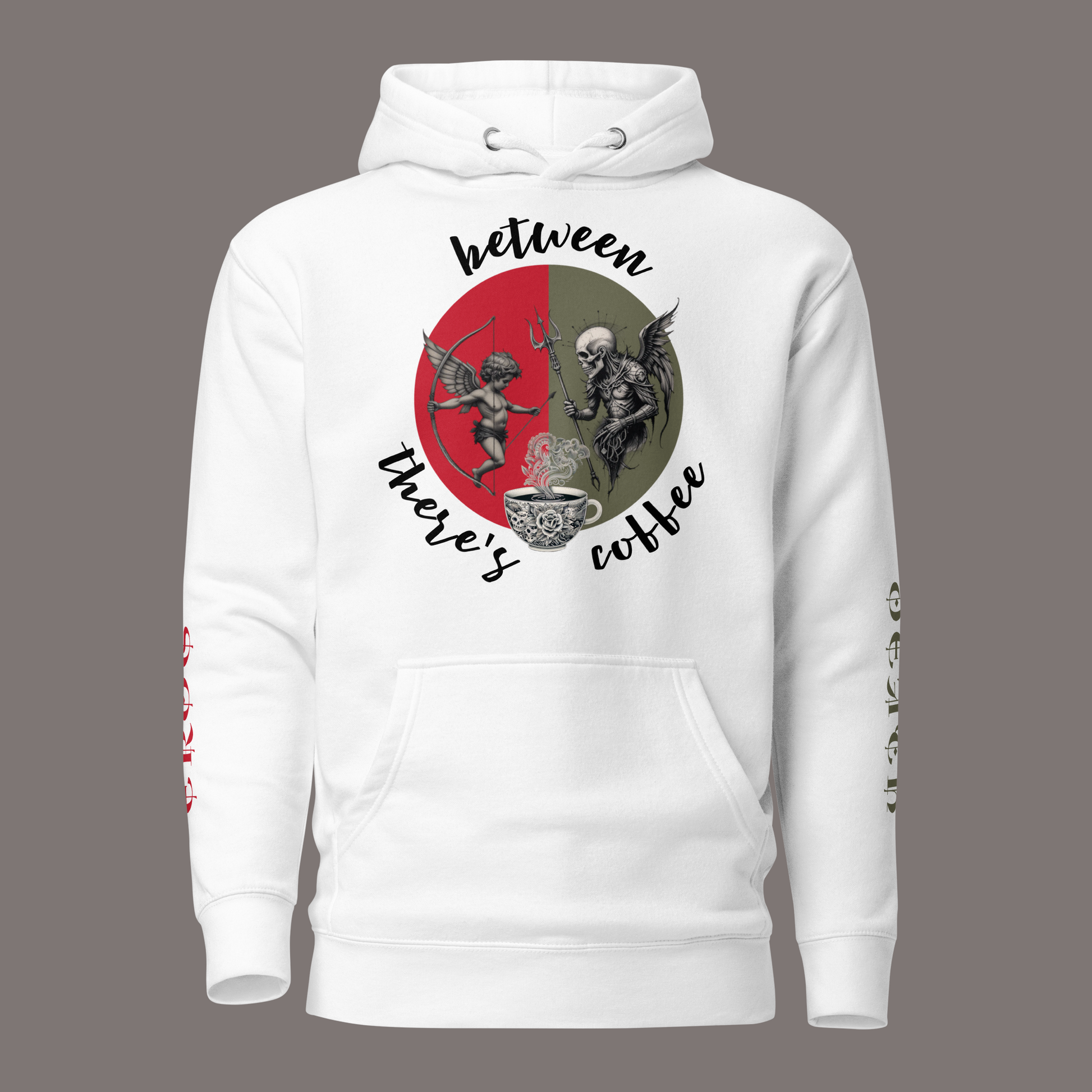 Between Eros & Death, There’s Coffee – Unisex Artwear Hoodie
